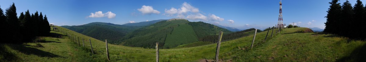 Eneabeko iparraldeko bizkarretik mendebaldera ikuspegi zabala