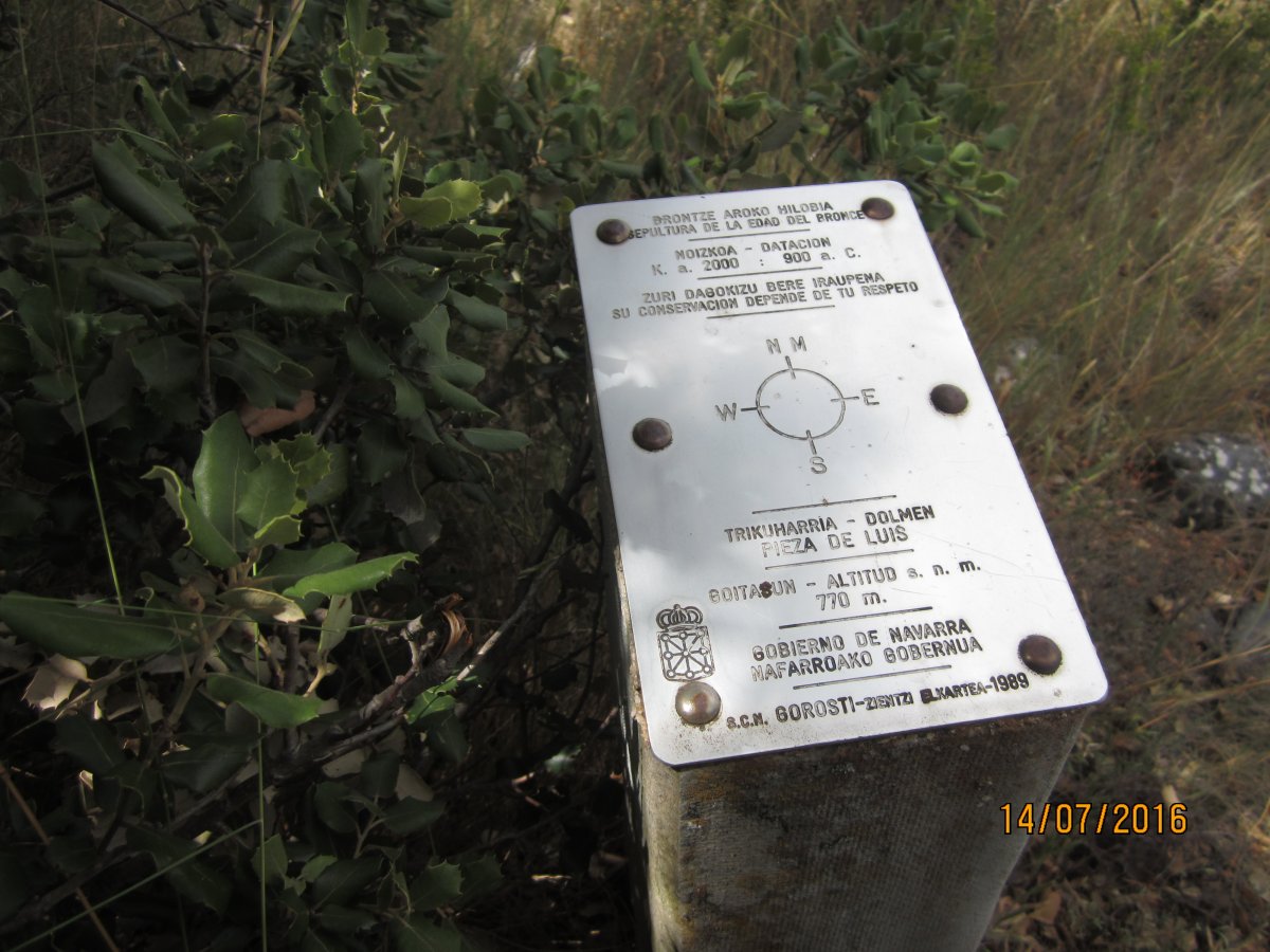 Dólmen La Pieza de Luis  (Julio 2016)