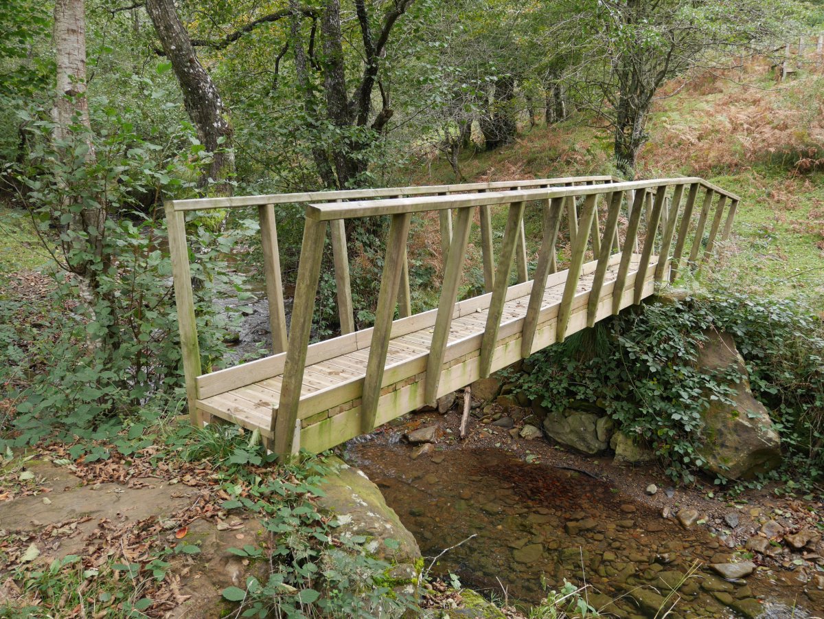 Zurezko zubia Añarri erreka zeharkatzeko