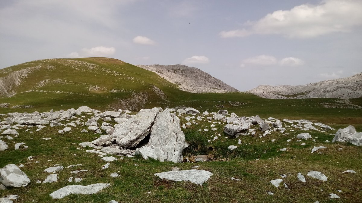 Artzanburu Trikuharria, atzean mendi tontorra