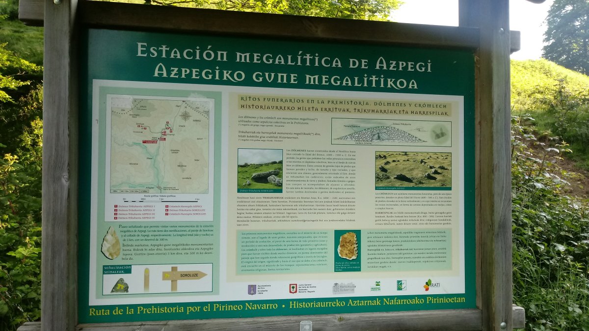 Azpegiko megalito gunearen panela