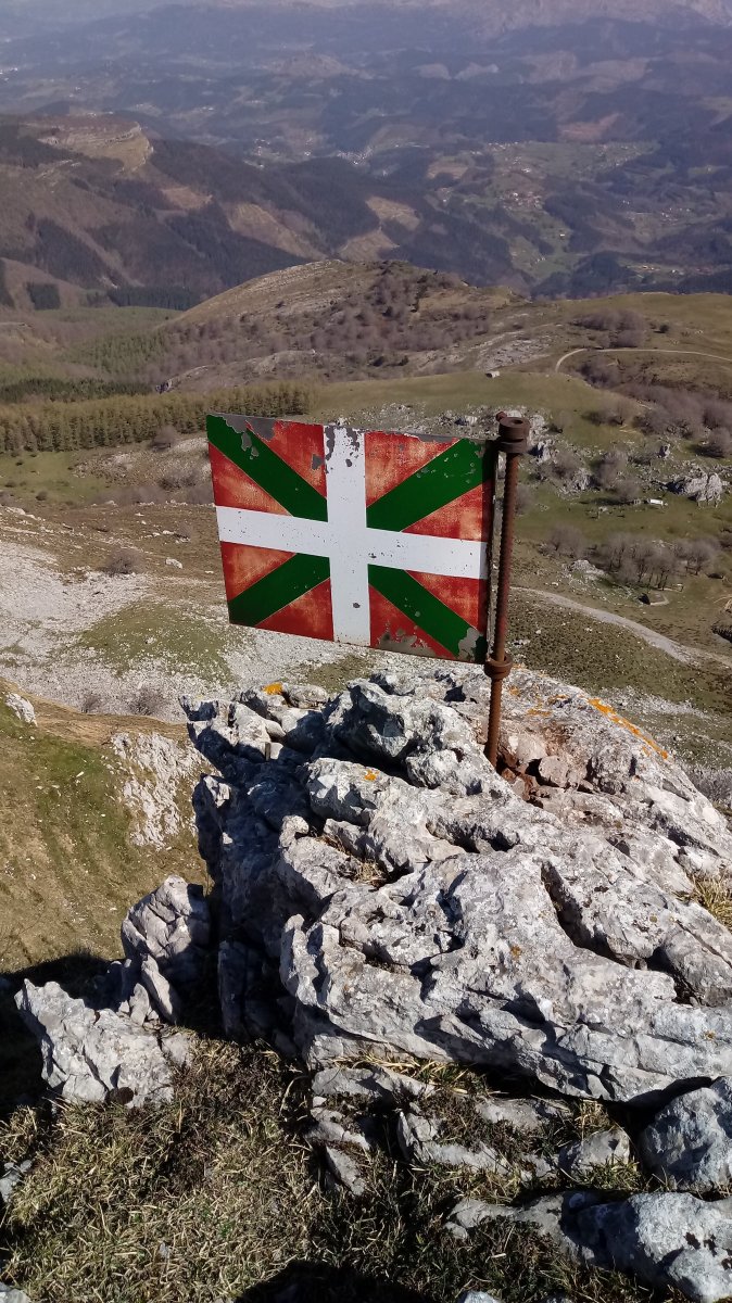 Ikurrina Miruen Haitza eta Aldamin arteko Lepoan