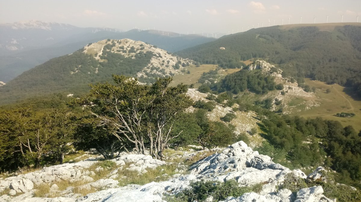 Aranguren Txiki (1106m) Andarto alderako ikuspegia tontorretik