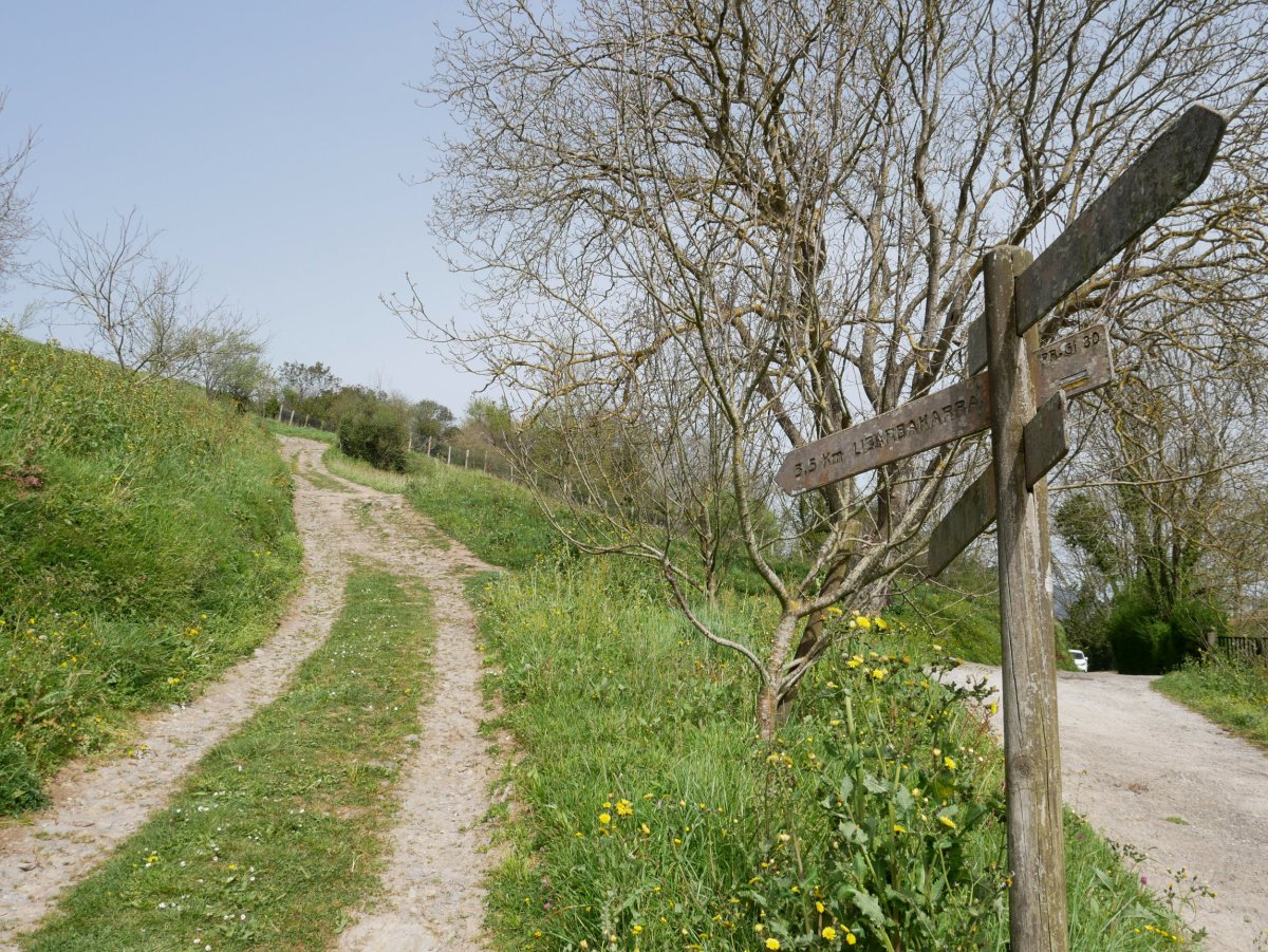 Hernio aldera abiatzen den bidea