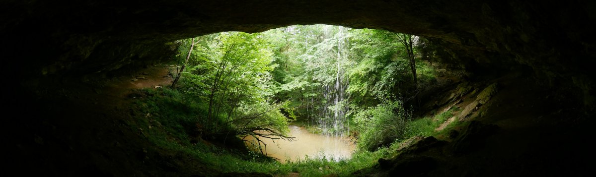 Goiko harpeko ur-jauzia, harpearen barrenetik