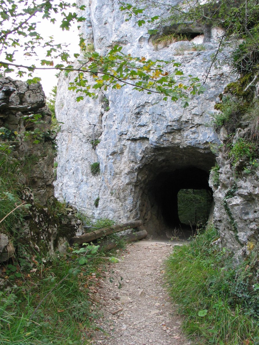 Lareo aldeko bideko tunelarren sarrera