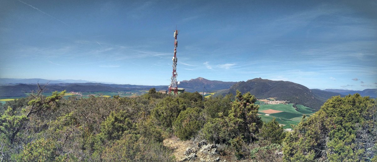 Ikuspegia gailurretik antenaren aldera