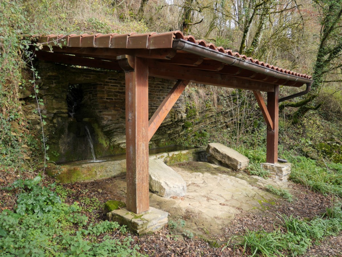 Beramendi, Errotabideko iturri eta garbitokia