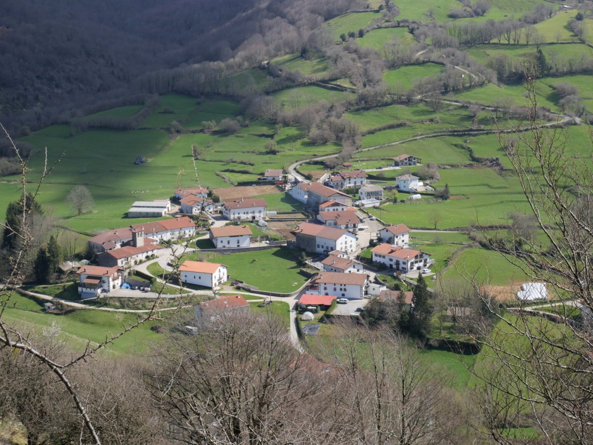 Gorriti, Malkorraundiko bizkarretik ikusita