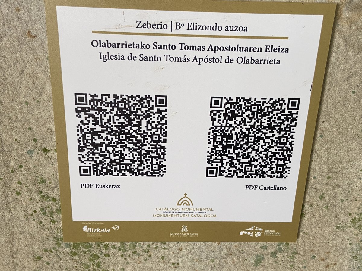 Olabarrietako Santo Tomás Apostoluaren Eliza. Zeberio (Elizondo)