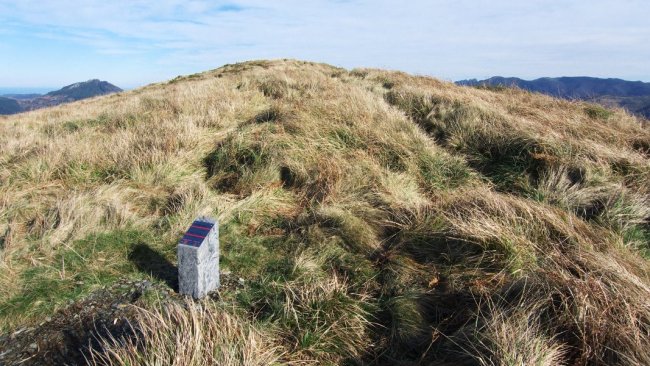 Tumulu haundia bizkarreko bideak erdibitzen du.